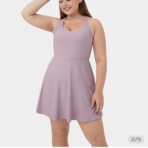 EUC Halara Cut Out Twisted Side Pocket 2-in-1 Barre Ballet Dance Dress, 1X